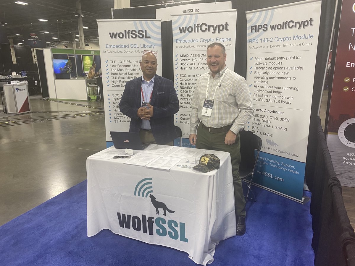 wolfSSL's tweet image. So happy to be back in person at #AutomotiveTechWeek in Michigan!