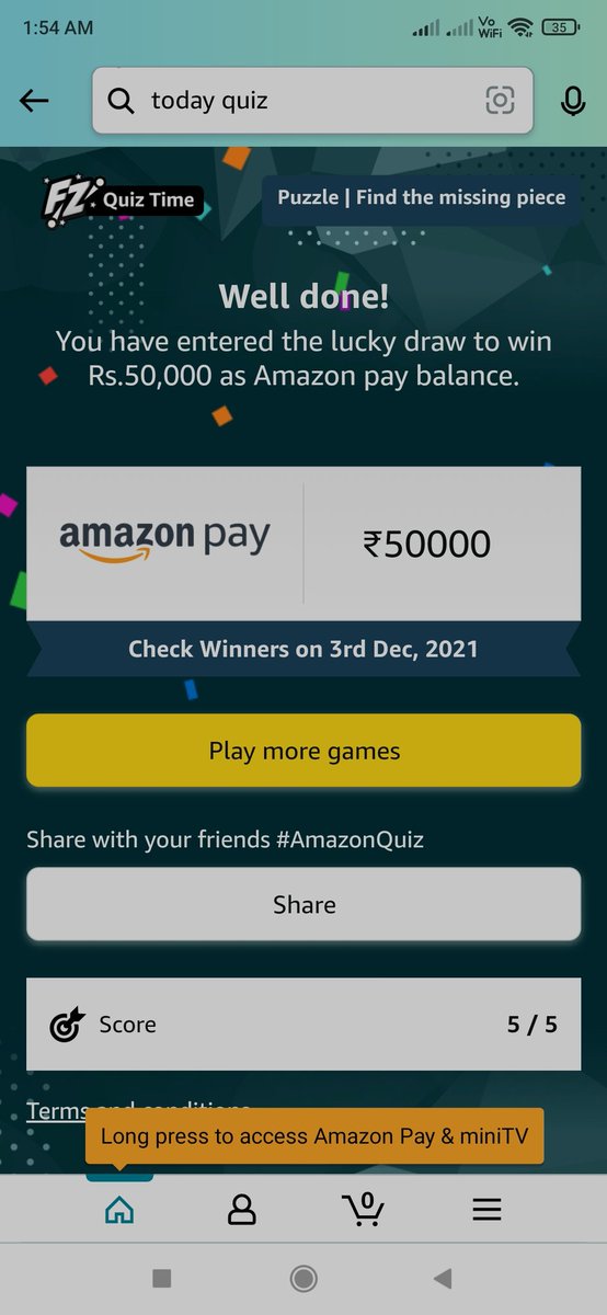 Kstar_Mhaskar's tweet photo. #AmazonQuiz https://t.co/WClh8absJj