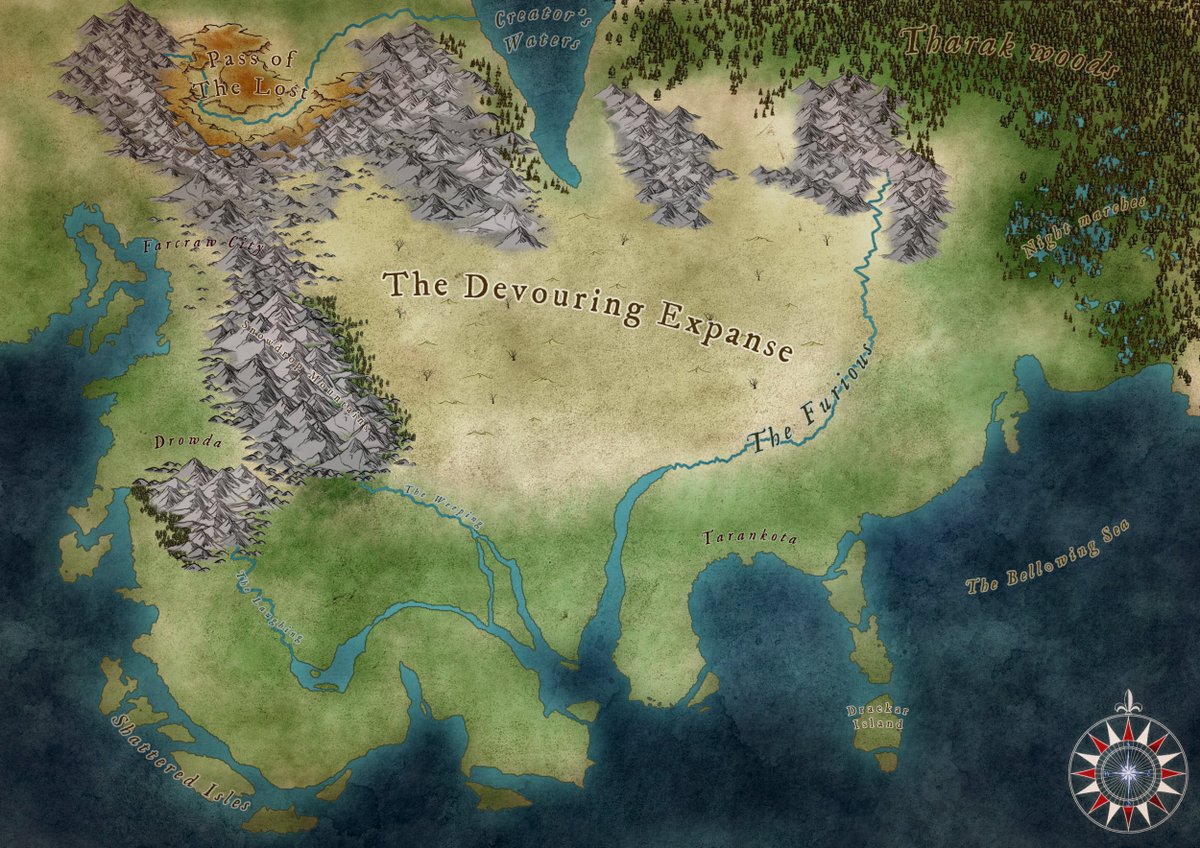 An update on the map for the world of <a href="/DragonEvoGame/">Dragon Evo - OUT NOW on Steam!</a> Make sure to wishlist the game on Steam! store.steampowered.com/app/1808620/Dr… #Mapmaking #Fantasy #Indie #Gamedev #cardgame