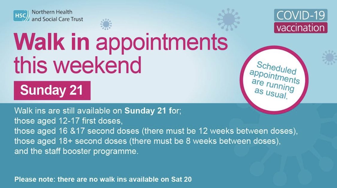 mdthemd's tweet photo. Please please please get vaccinated @NHSCTrust walk in appointments this weekend https://t.co/lZnoJ83iNE
