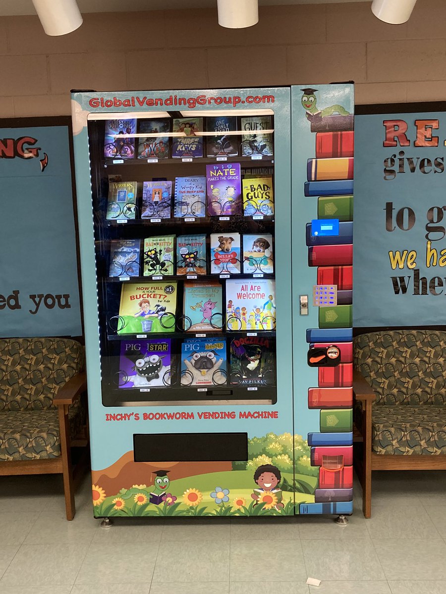 We are so excited about our new Book Vending Machine! The kids can’t wait to earn tokens!  <a href="/ForestLakeVCS/">Forest Lake Elementary School</a> <a href="/VCSVAME/">VAME</a> <a href="/GlobalVending/">Joseph Burke</a>