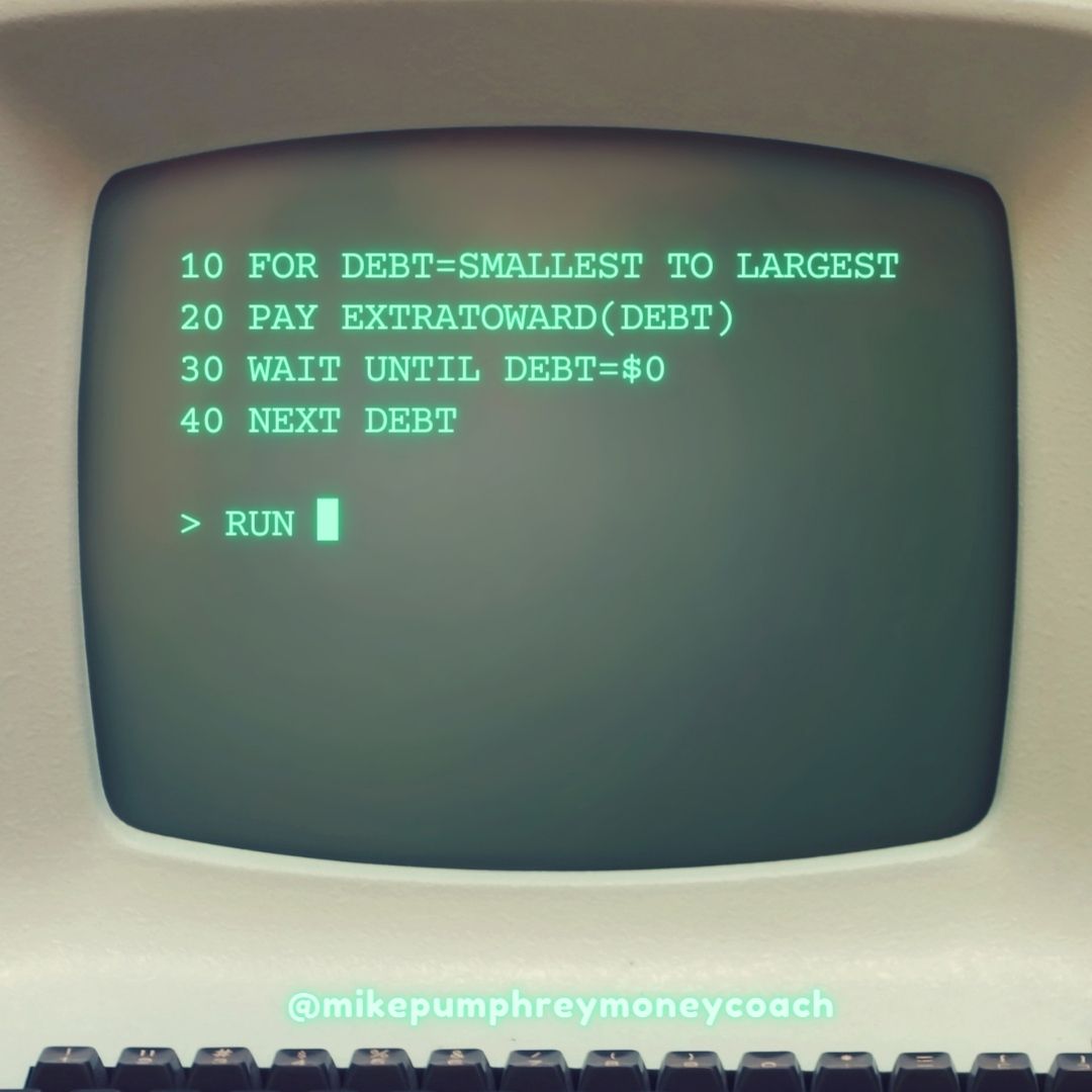 mikepumfree's tweet image. Want to know the best way to pay off your debts? The answer is BASIC. 😂
#basicprogramming #moneynerd #debtfreecommunity #debtfree #debt #debtfreejourney #debtsnowball #debtavalanche #debtsnowballmethod