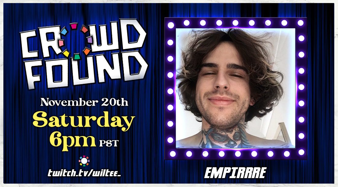 wilteeontheweb's tweet photo. I was casting too many Americans, lets see if our next guest can keep his team out from down under!
Waking up in time for the show, it's @Empirrretv! || #CrowdFound π§ π‘ https://t.co/8hQGNa6SV0