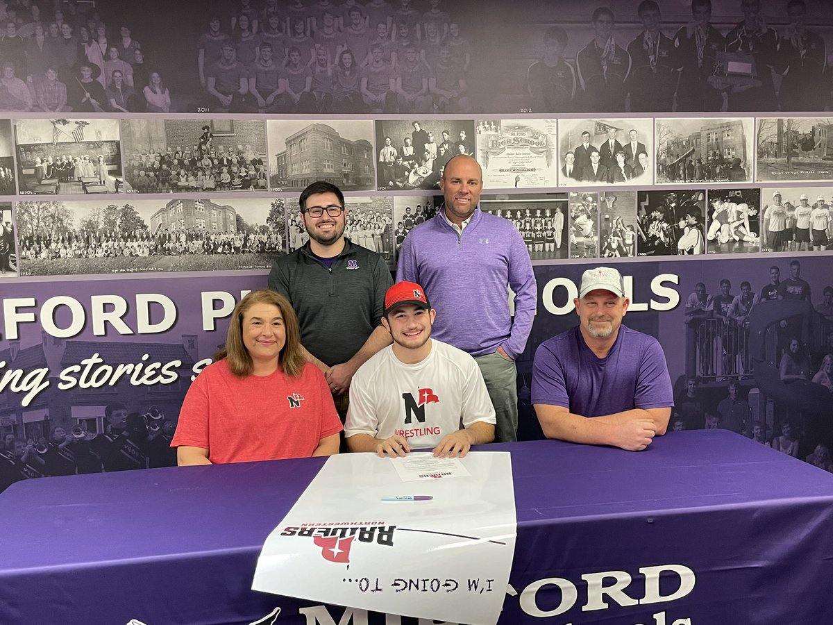 wrestlemilford's tweet photo. Congrats to Thomas Vance on signing with Northwestern College in Iowa (@NWCWrestling) to further his academic and wrestling career. This is the fourth year in a row that our program has sent a wrestler off to compete at the next level! Congrats Thomas! https://t.co/o1QUB5VH9y