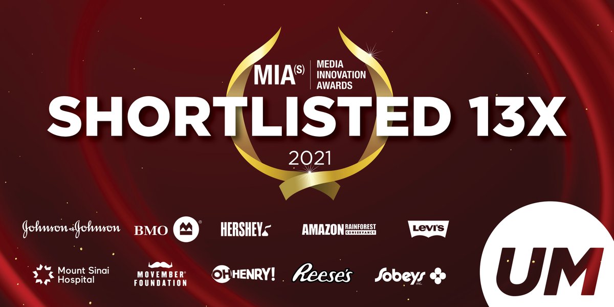 umcanada1's tweet photo. Excited to see our client work shortlisted 13X for the 2021 Media Innovation Awards celebrating the best in media innovation!
Stay tuned for finalist announcement on December 2nd.
#MIAawards #WinningWork #Awards
@UMWorldwide @Mediabrands @StrategyOnline https://t.co/Fzt9HwtM4A