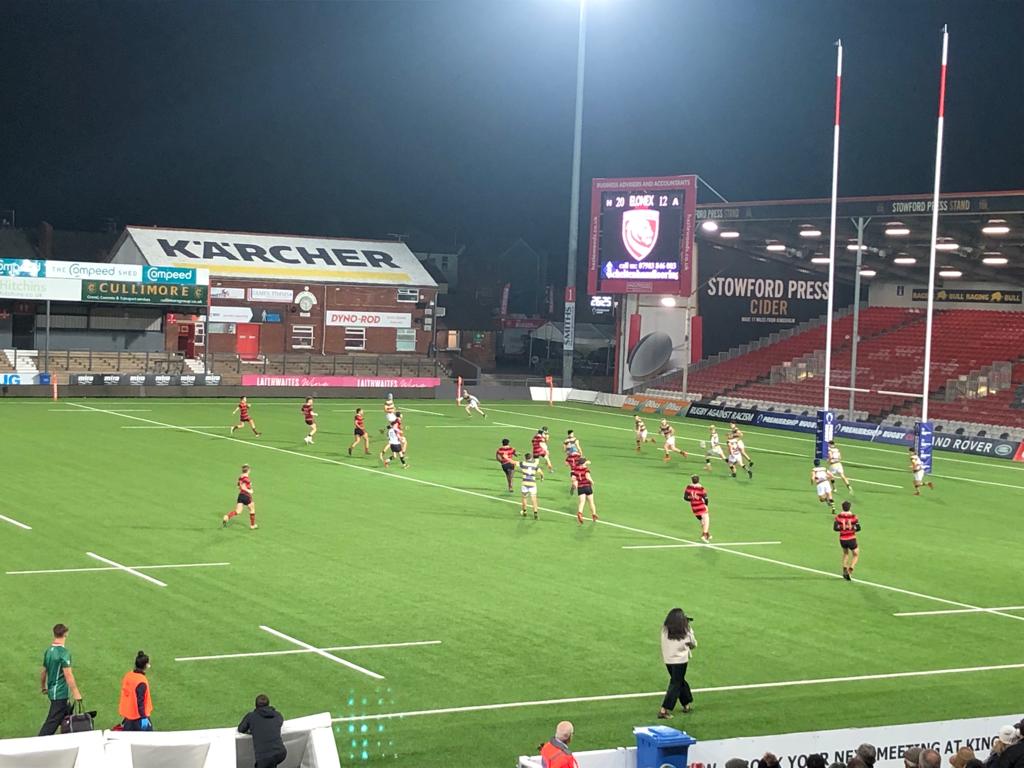 Great to be watching @CheltColSport v <a href="/strsglos/">Sir Thomas Rich’s</a> at Kingsholm this evening. 🏉