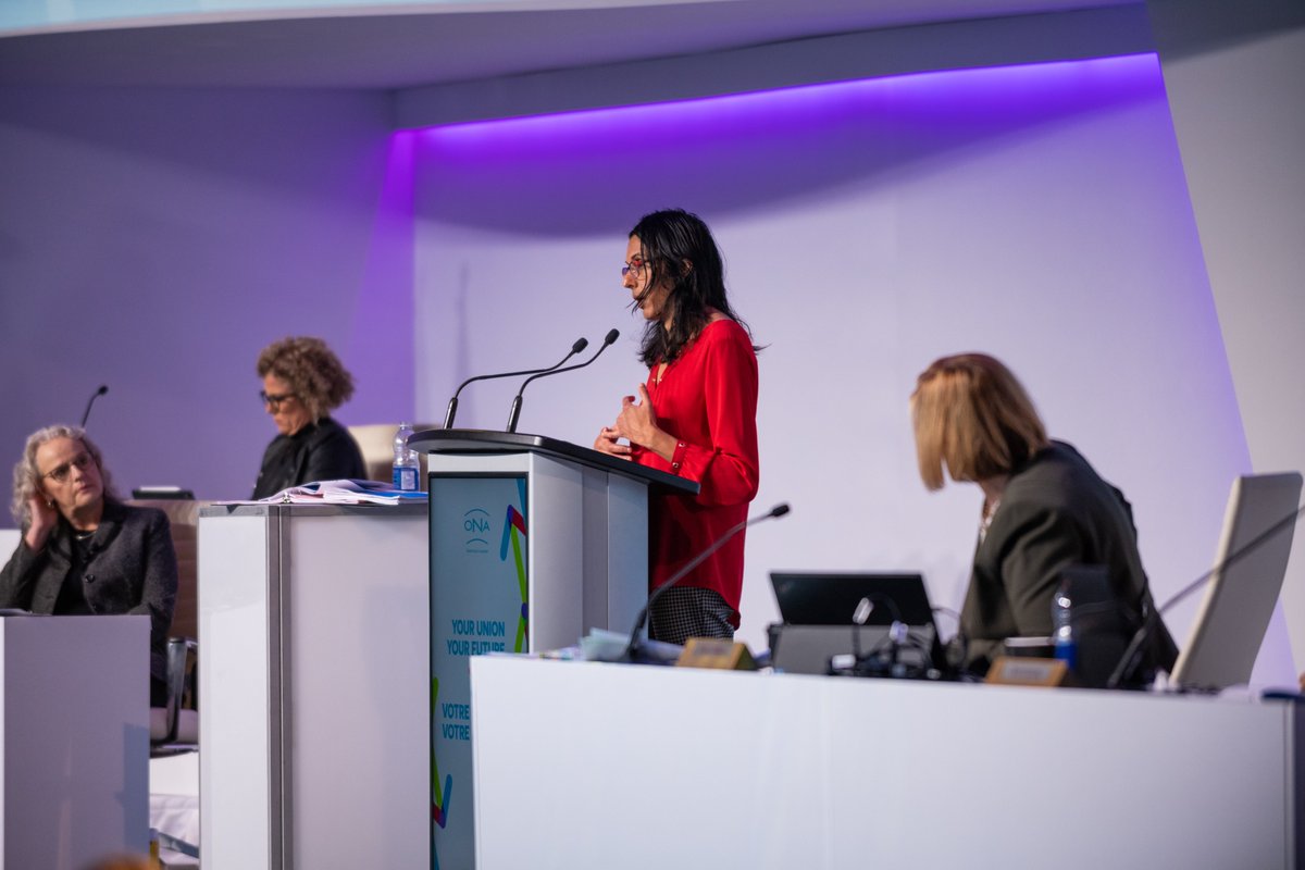 ontarionurses's tweet photo. Day 4 is under way at #onabiennial21 and today we heard from @CFNUPresident, followed up by Constitutional Amendments and Resolutions! 👍

More photos: https://t.co/dPiVRVbQJu https://t.co/Xny2sGazco