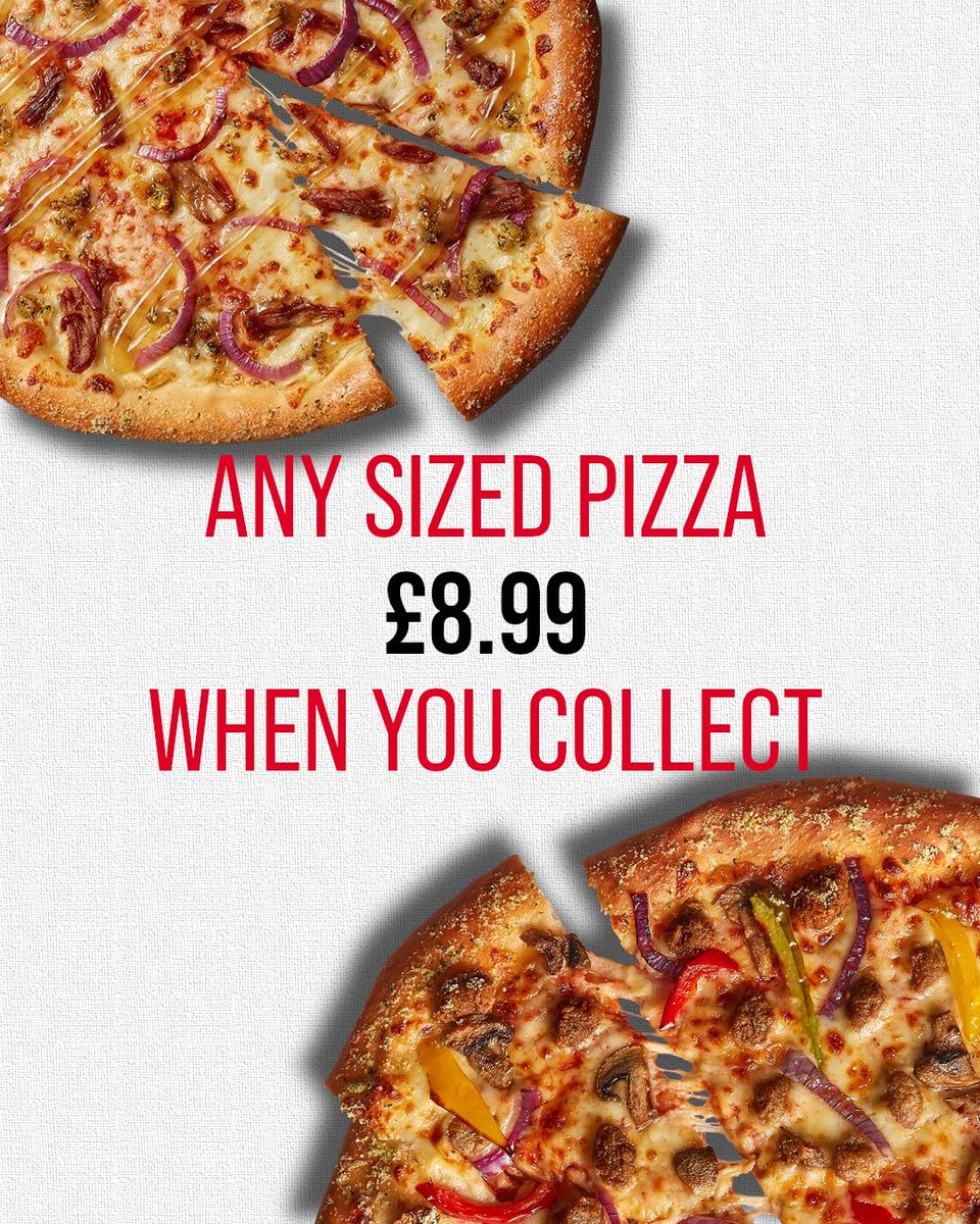 COLLECTION SPECIAL OFFER!

Get Any Sized Pizza for £8.99 when you collect from our stores! 🍕🍕🍕

Upgrade to Stuffed Crust for just £2.99

Order online at: pizzahut.co.uk

#pizzahut #pizzadeals #pizza #collection #collectionoffer #largepizza #neath #porttalbot