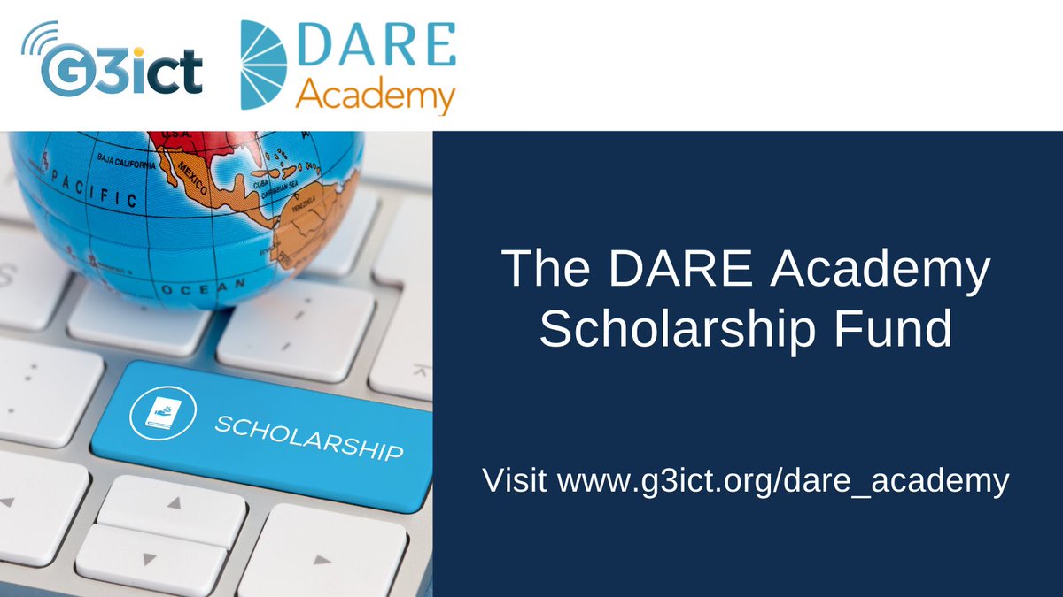 G3ict's tweet image. The DARE Academy #Scholarship is dedicated to opening new potentials for persons with #Disabilities who are passionate about advocating for digital #A11y. 

Learn more about Cycle 2 bit.ly/2VP51Cb &amp;amp; apply bit.ly/3jmg2E0. Last date for  application is Nov 21.