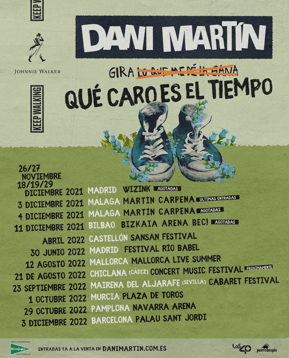 _danielmartin_'s tweet image. Estas son las fechas que ya os hemos contado de mi gira “Qué caro es el tiempo” y que ya están disponibles en danimartin.com.es/conciertos. Os hablamos de la gira y de mi nuevo disco en @El_Hormiguero #DaniMartinEH