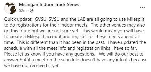 michtrack's tweet photo. Big changes for @mitstrack https://t.co/kMUUBQjzL8