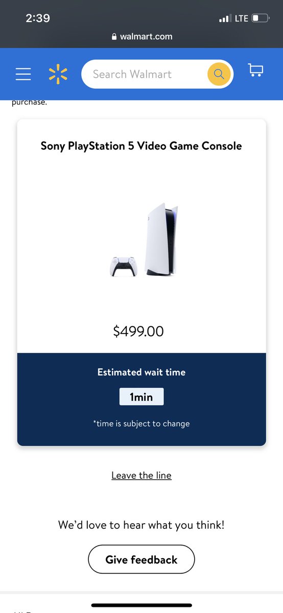 TZomer23's tweet photo. @PS5StockAlerts Got down to 1 minute then went “out of stock” 🤦‍♂️ https://t.co/RSJAZOtF2c