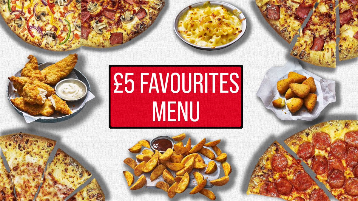 Don't miss out on the £5 Favourites Menu at Pizza Hut!

5 Medium Pizzas 🍕🍕🍕🍕🍕 and 4 Sides 🍗🧀🍟🥣

All available for just £5 each!

Order online at: pizzahut.co.uk

#pizzahut  #fiver #mediumpizza #sides #pizzadelivery #pizzadeals #pizzamenu #neath #porttalbot