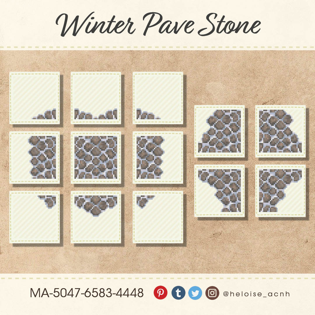 AcnhHeloise's tweet image. New edition of a special winter "city pavement" motif. 😊☃️

#ACNH #ACNHDesigns #acnhcode #ACNHpath #acnhpattern #ACNHcitycore #AnimalCrossing #AnimalCrossingNewHorizons #NintendoSwitch #acnhpavement #pavestone #acnhwinter