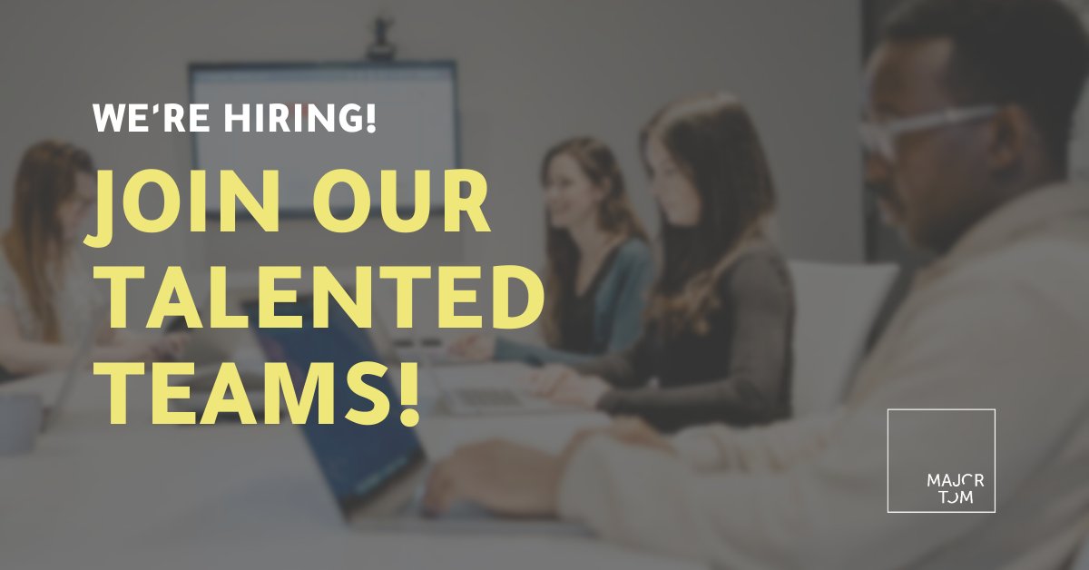 Come work at my agency! Major Tom's adding to their already amazing roster, if you're a UX/UI Designer, Account Strategist, Media Strategist, Project Manager, Senior Back End Developer, or looking for an Internship head to our Careers Page.  

ow.ly/bZfu1038rwm