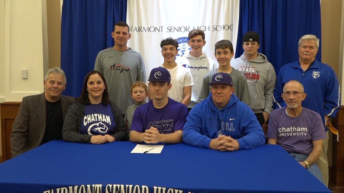 Fairmont Senior's Gavin Blair signs to continue his baseball career at Chatham University 

<a href="/ChathamUBase/">Chatham Cougars Baseball</a> <a href="/ChathamU/">Chatham University</a> <a href="/FSHSPolarBears/">Polar Bear Athletics</a>