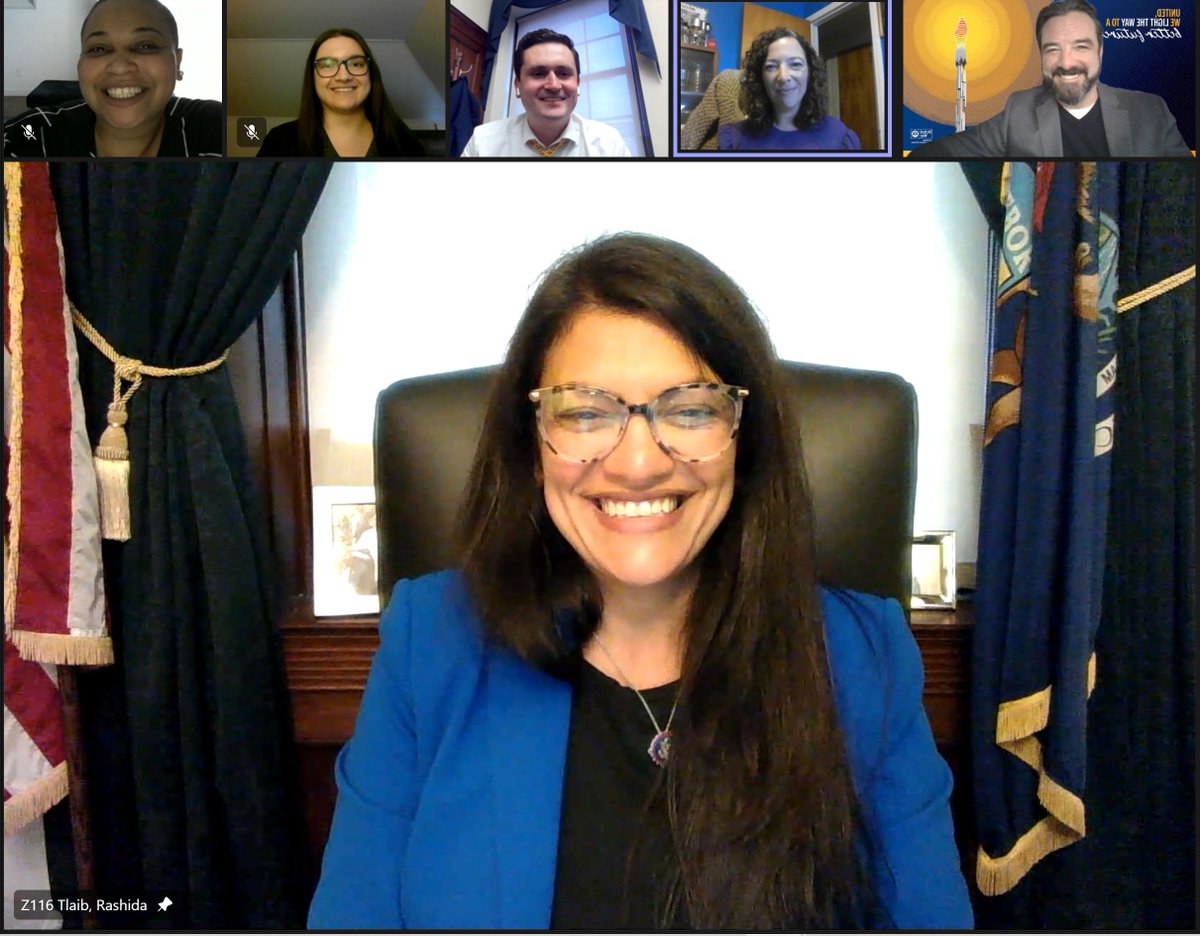 UnitedWaySEM's tweet photo. We met with @RepRashida to talk about the #BuildBackBetter Act. Thank you for taking the time to discuss how we can better support families and children in our community. #UWAdvocate https://t.co/Txb0gZrA8j