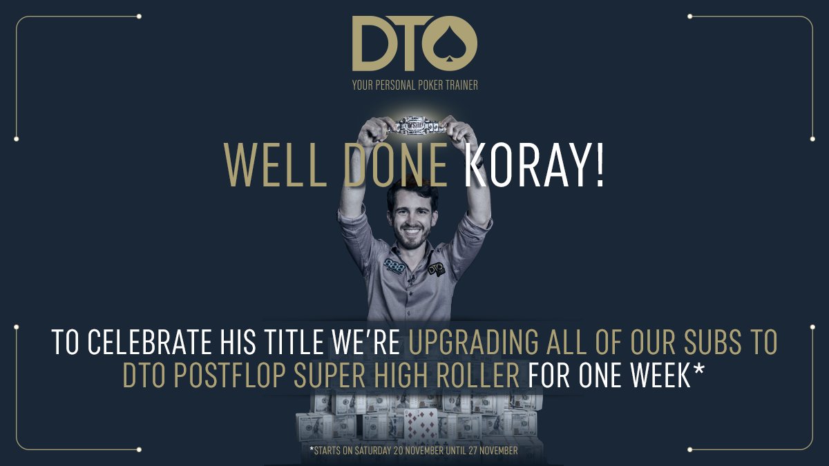 Congrats to <a href="/kooraay90/">Koray Aldemir</a> and <a href="/jackabet/">Jack Oliver</a> on their fantastic scores in the <a href="/WSOP/">WSOP - World Series of Poker</a> Main last night.
To celebrate we're giving 1 free week of SHR to all our customers.