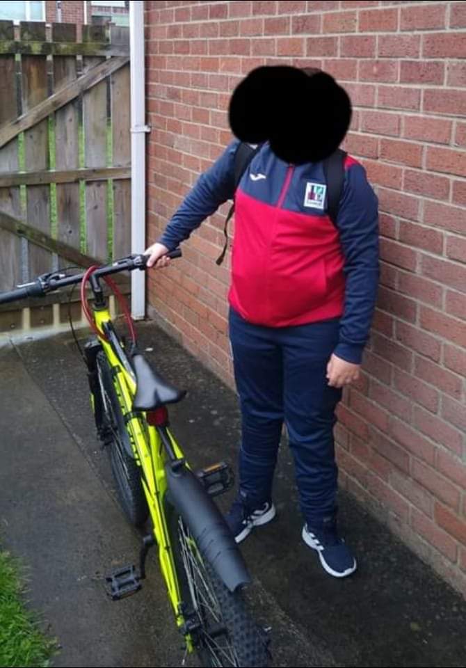 LisnealCollege's tweet image. Today, one of our pupils had his bike stolen from the staff car park area. Two people were seen entering the carpark at 2:50pm and one appeared to ride off. We are still checking through our cctv recording to see if we can identify those responsible.