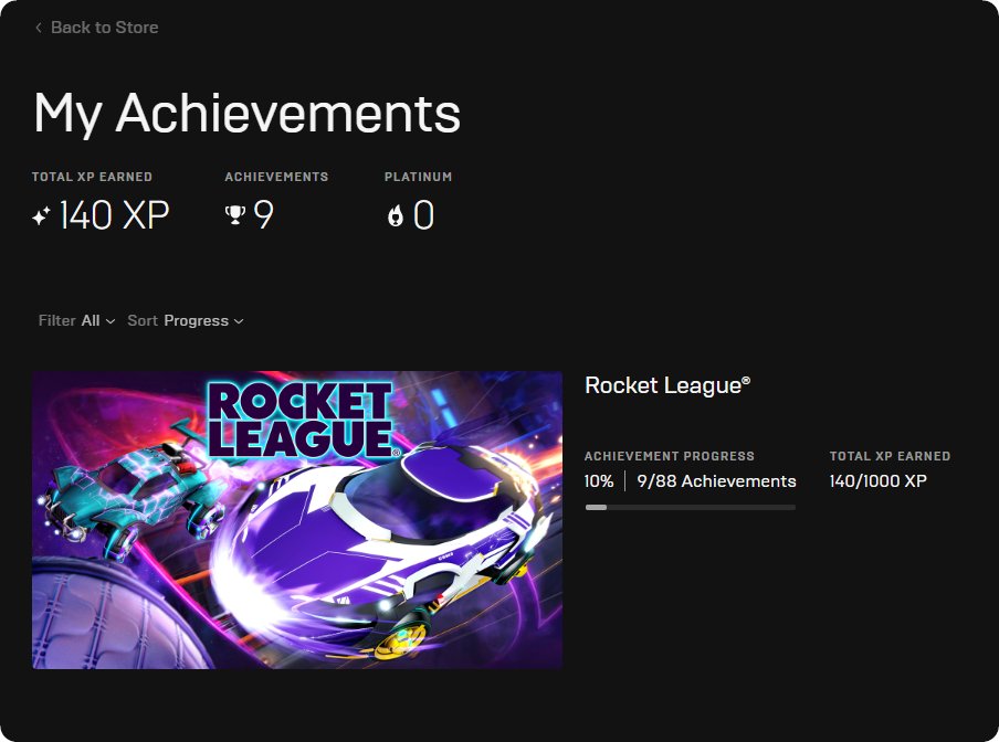 The Epic Games Store “My Achievements” Update - Epic Games Store