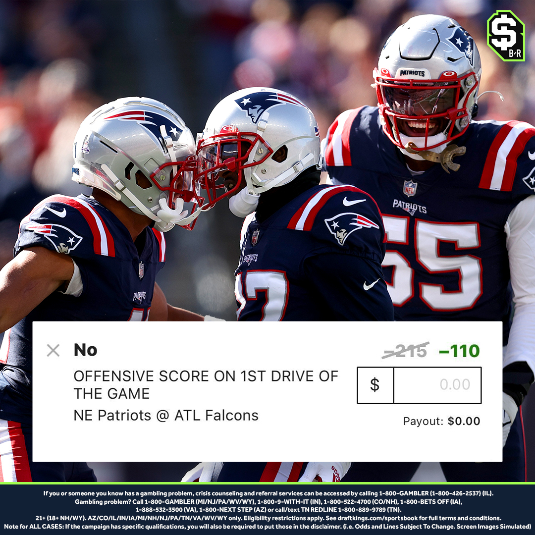 br_betting's tweet photo. 🔥 TNF NO SCORE FIRST DRIVE 🔥

We’re rocking with the NSFD for NE-ATL tonight and giving away shirts to 5 followers who RT this and reply #BRBettingNSFD if it hits

AND @DKSportsbook has boosted the NSFD to -110.
Bet the boost here ➡️ https://t.co/6W9d9tfjBv https://t.co/NZgJssulWL