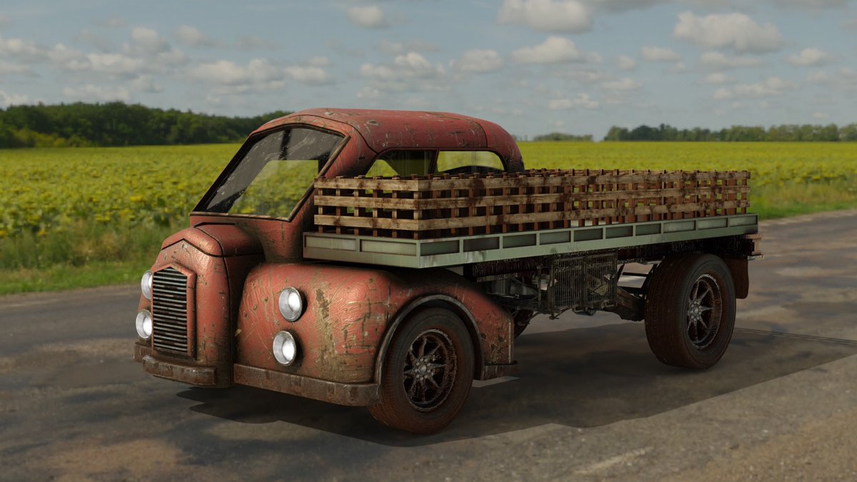 Retro is back! This old-fashioned truck is certainly a blast from the past 🚚🌾 

Made in 3D rendering suite, Blender. We create kinds of projects from vintage to futuristic. Have a gander over at lightfilms-digital.com

 #truck #trucking  #Blender3D