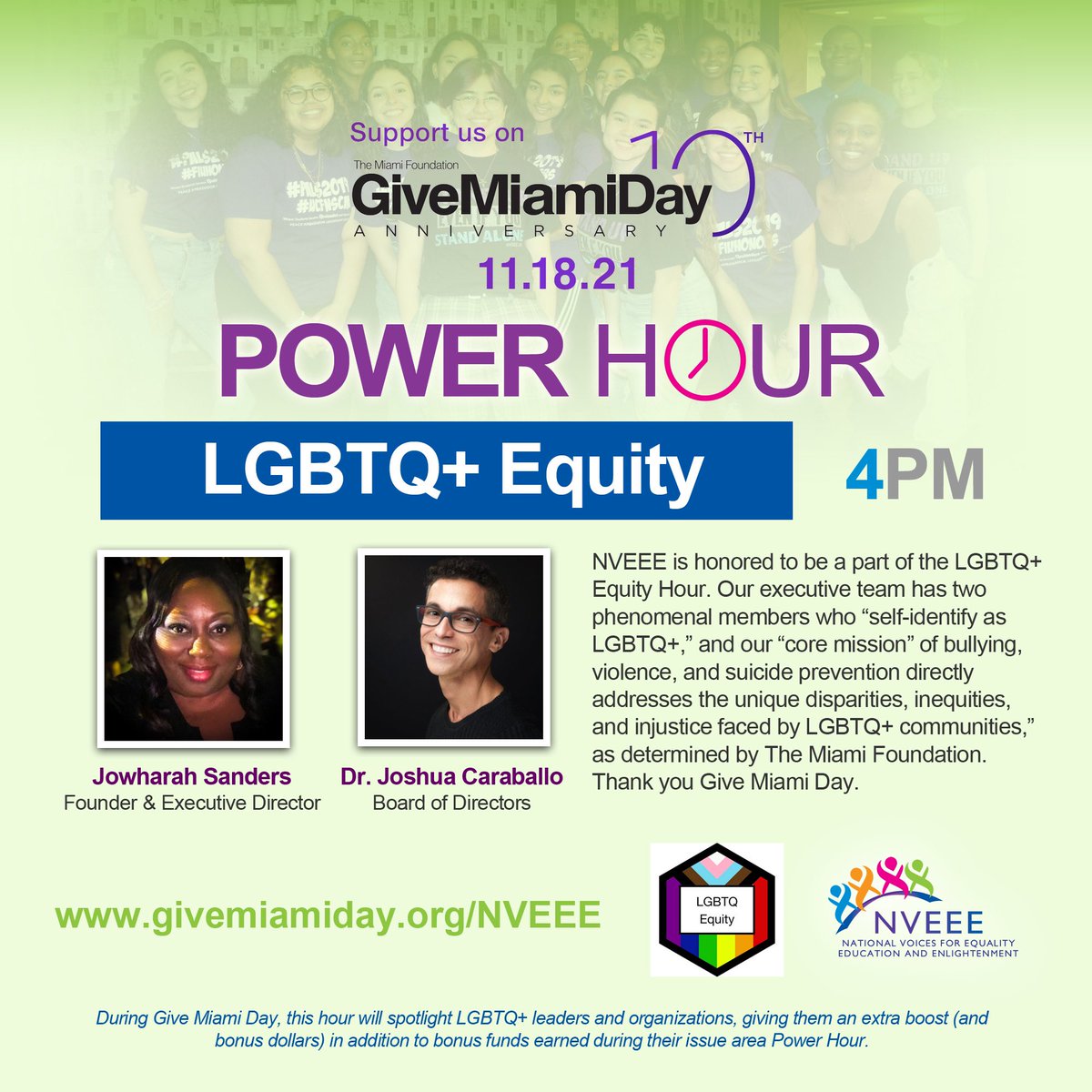NationalVoices's tweet photo. Did you miss the #BlackEquity Power Hour at 3pm? Fret not! Here’s your chance to honor the work of our very own #LGBTQ+ executives. Again, let the record show that #NPOs led by #Black and #LGBTQ ppl receive far less funding from foundations. #linkinbio https://t.co/KcLtQ4n1tS