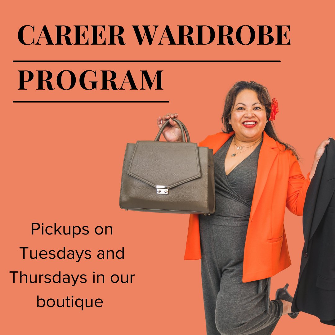Reminder! Our #CareerWardrobe Program is open to any job searching woman in need of professional clothing - complete our intake form (dfssjcareercenter.org/intakeform) and pick up a curated outfit from our boutique! 

#ProfessionalClothing #InterviewPrep