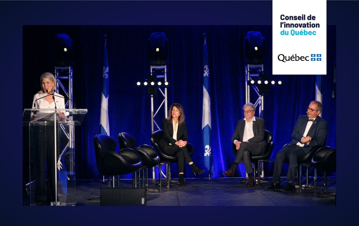 [ Grand rendez-vous de l’innovation québécoise ] Cette dernière allocution de Mme MarieChantal Chassé et le trio de l’innovation vient marquer la fin de cette première journée. Rejoignez-nous demain pour les allocutions publiques: bit.ly/3bTQo5b #RVinnovation