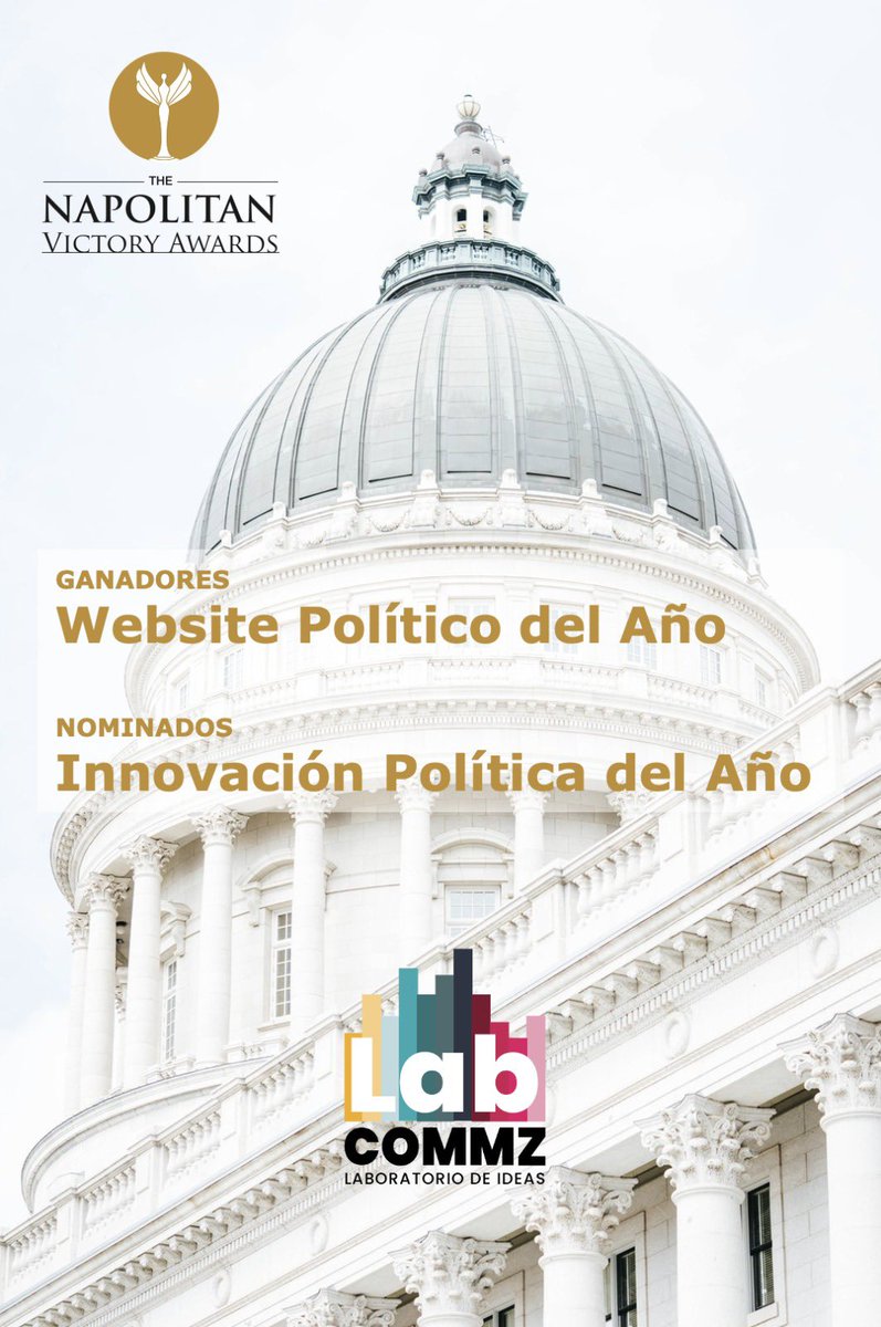 COMMZES's tweet photo. El Think Tank COMMZLab consigue un galardón y una nominación en los “oscars de la comunicación política” de Washington

Gracias a la Washington Academy of Political Arts &amp; Sciences y a todos los compañer@s!  

Más en https://t.co/NnnnnNHswr

#NapolitanVictoryAwards @theWAPAS https://t.co/KkpmAbxQN9