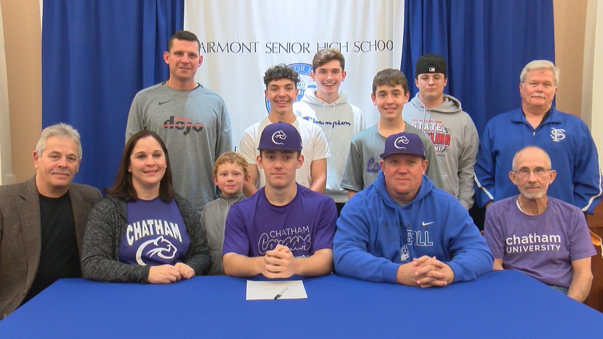 Fairmont Senior's Gavin Blair (<a href="/13_gdb_13/">Gavin Blair</a>) signs with Chatham University in Pittsburgh. Congratulations!

<a href="/LoopParkLoonies/">FSHS LOONIES</a> | <a href="/DaveBlair37/">Dave Blair</a> | <a href="/ChathamUBase/">Chatham Cougars Baseball</a>