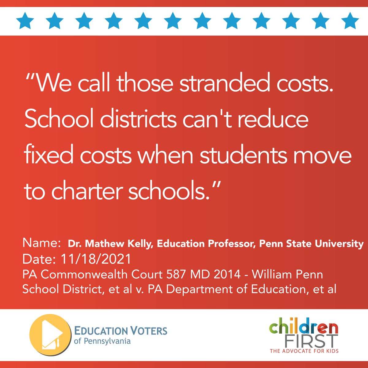 childrenfirstpa's tweet photo. #StrandedCosts
#FundOurSchoolsPA #SchoolFundingTrial https://t.co/row3FK3fYC