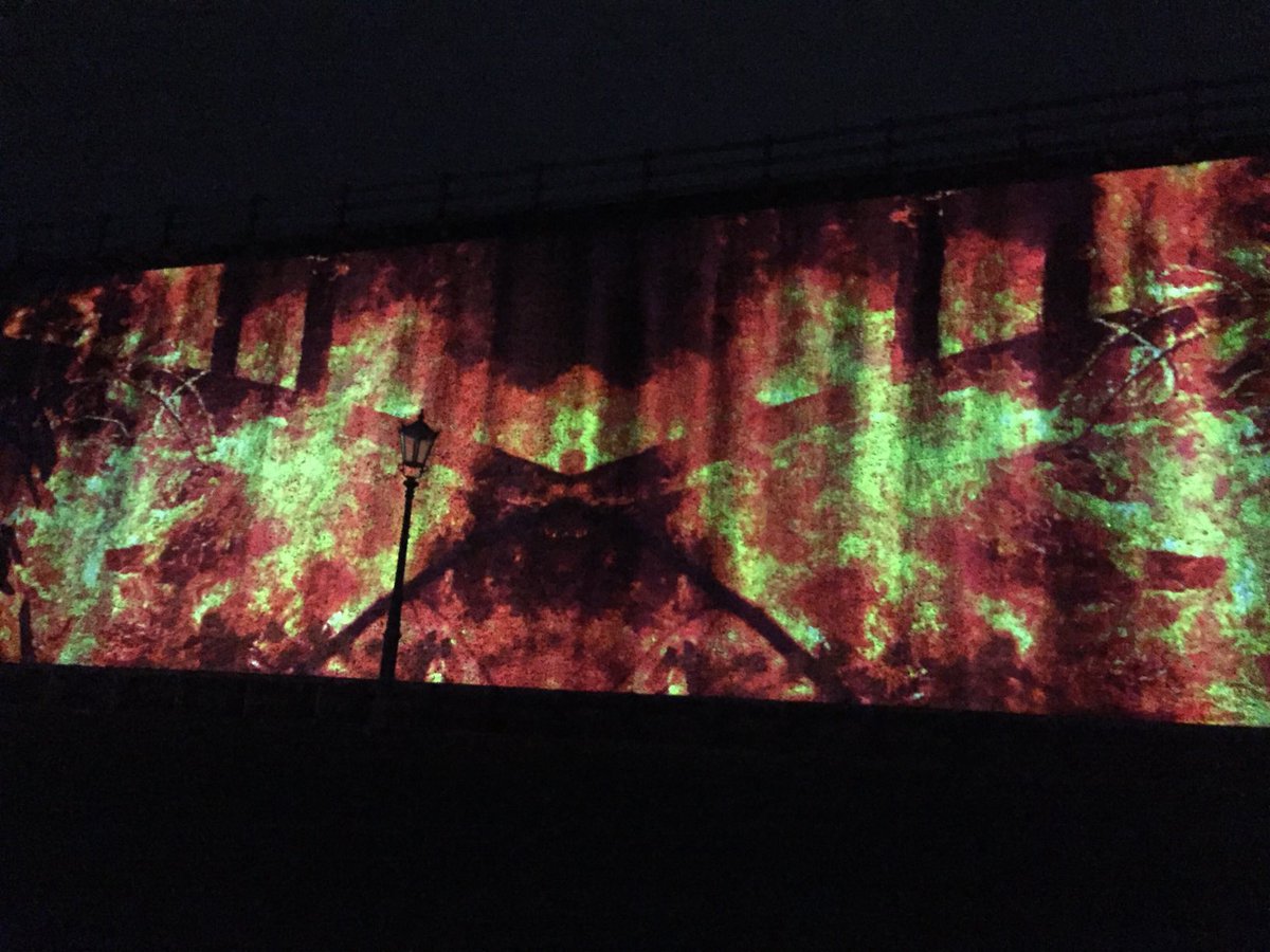 ArminSchonewolf's tweet photo. Julius von #Bismarck:
Feuer mit Feuer, 2020, Videomontage, auf der #Lichtsicht in Bad Rothenfelde. https://t.co/srQG5ejCMq