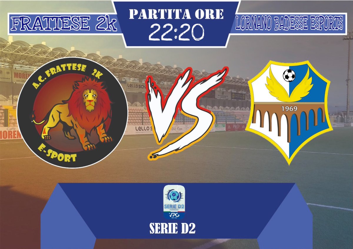 ⚽️MATCHDAY⚽️
🗓 18/11/21

🕥 START: 22:20
🆚 @LornanoBadesse 
🏆 <a href="/VPG_Italy/">VPG Italy</a>-#serieD2 

📹Live Twitch
m.twitch.tv/gvanorio_/home