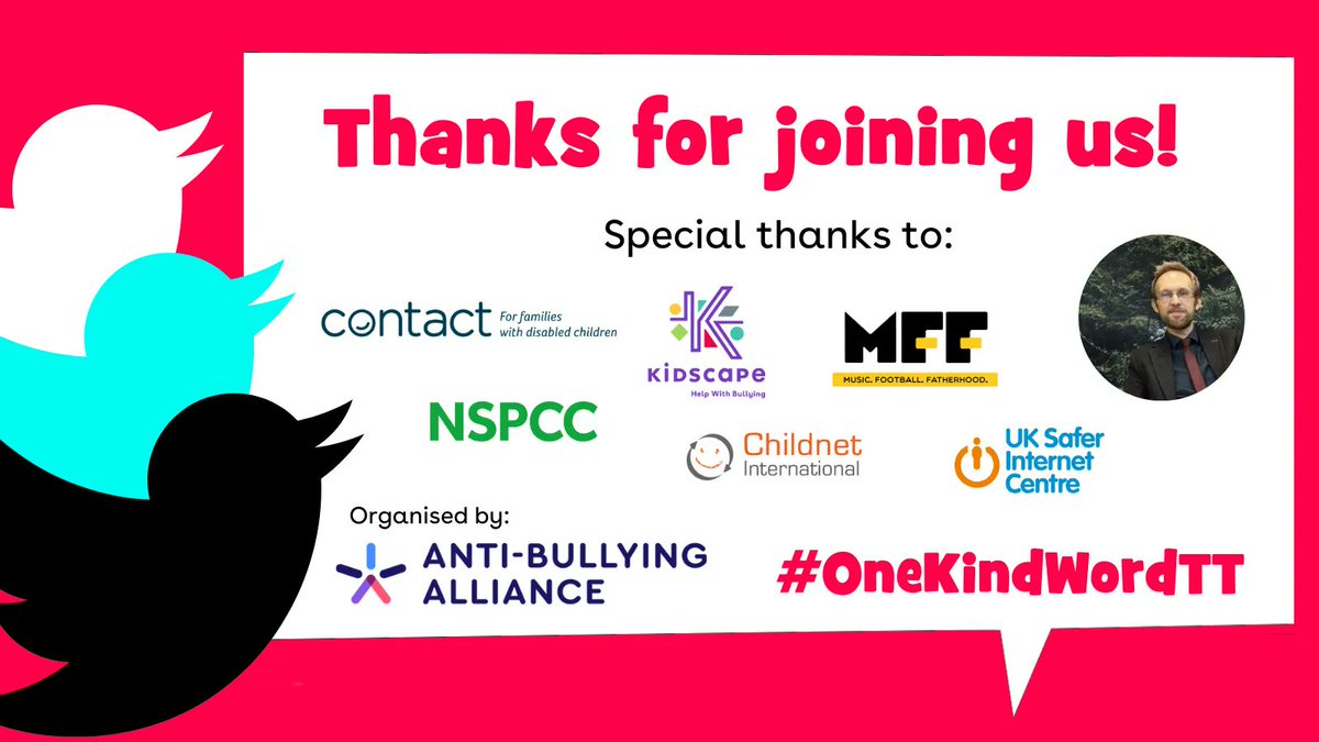 ABAonline's tweet photo. That brings us to the end of our Twitter Talk for parents and carers! Thanks so much for everyone who joined us. 

Special thanks to: @kidscape @contactfamilies @mffonline_ @childnet @deputygrocott &amp; @Mubashar_AK for @NSPCC
#OneKindWordTT https://t.co/RB84xe4Rrh