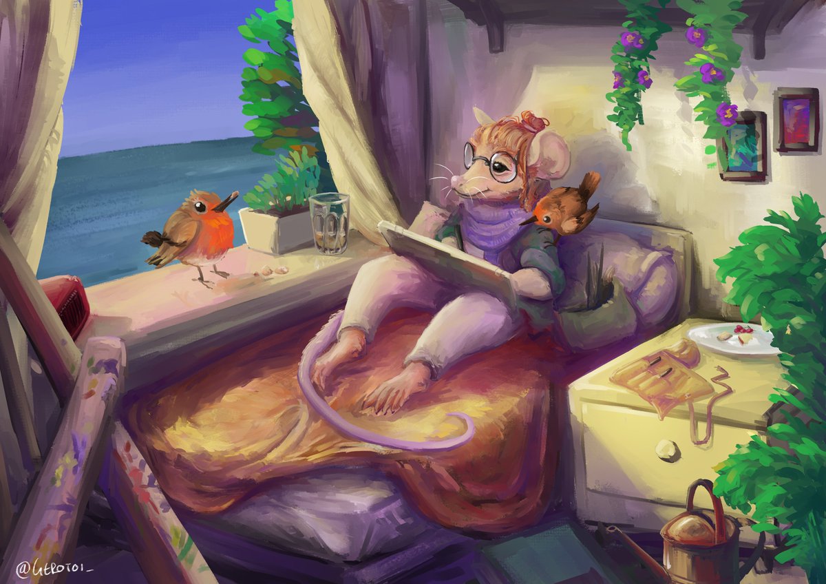 Gerotoi_'s tweet photo. Turns out its #AnimalArtistsUnite time? I usually do more fantasyish stuff, but there's always time for a borb or two https://t.co/nuhjQLcM19