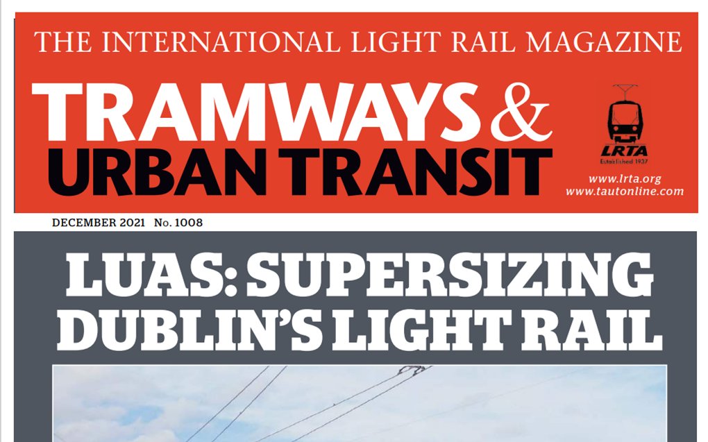TESWireless's tweet photo. Great to be featured in the International Roundup in the December 2021 issue of Tramways &amp; Urban Transit Magazine #lightrail #urbantramway #radiosystems https://t.co/X1VvP5SMAV