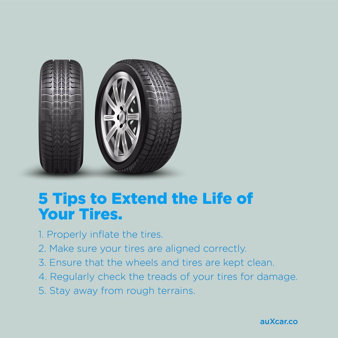 auxcarco's tweet photo. Extend the life of your tires with these 5 tips. Are there other tips you know? Tell us in the comments. #auXcar #cartires https://t.co/zXx3VipYSL