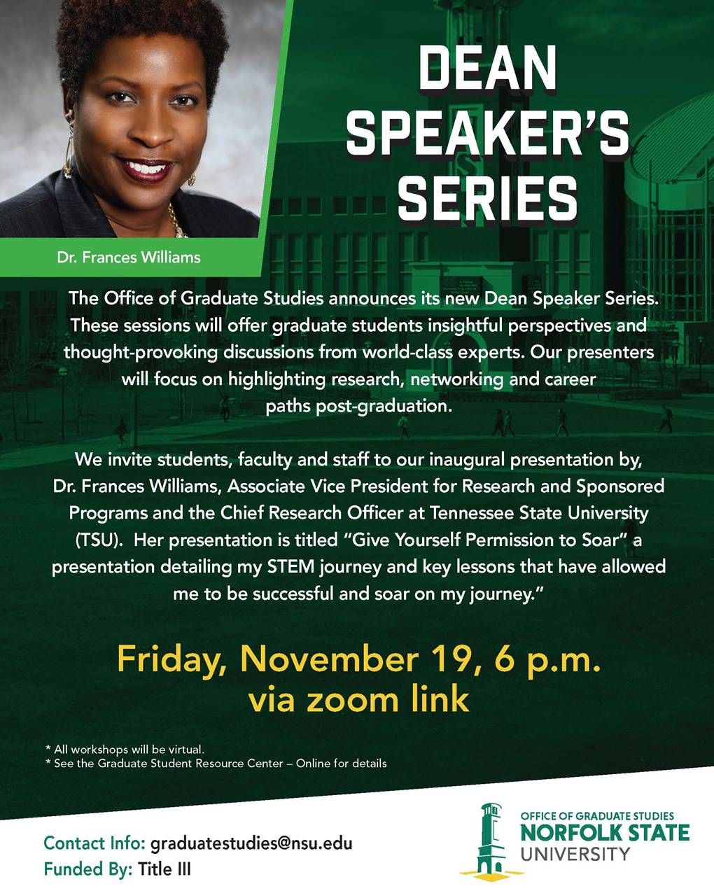 Norfolk State University on X: &ldquo;The NSU Office of Graduate Studies 