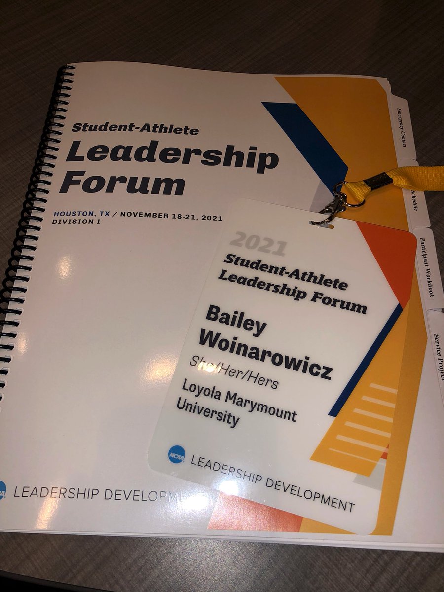 baywojo's tweet photo. So excited to be in Houston getting ready for the NCAA Student Athlete Leadership Forum! Honored to be representing @lmulions and @WCCsports! #NCAAsalf #NCAALearnLead https://t.co/kCwvEy0QuJ