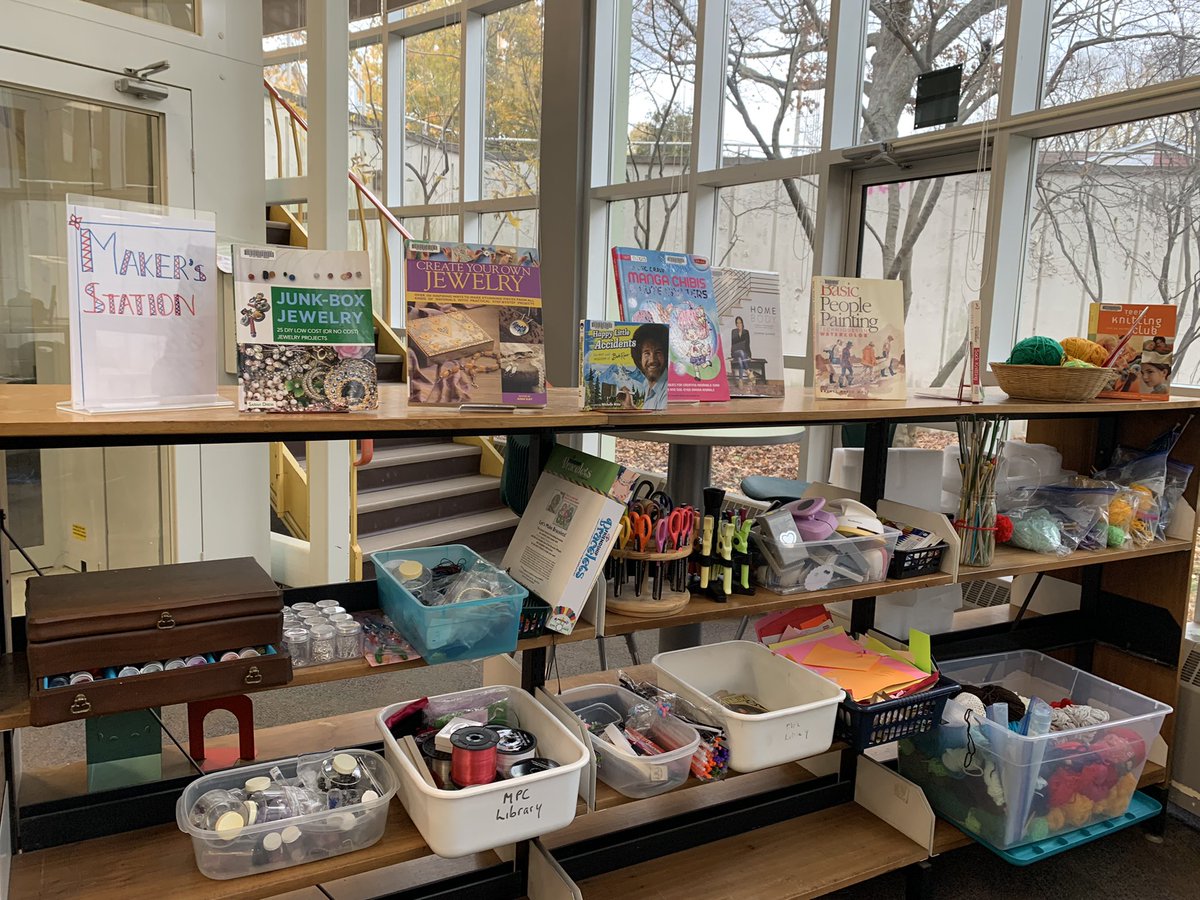 LibraryMpc's tweet photo. Maker Monday is now every day with our new self-serve maker station! #schoollibrary #makerspace #shareyourlibrary @mpclc4 https://t.co/WNNuxZrHtx