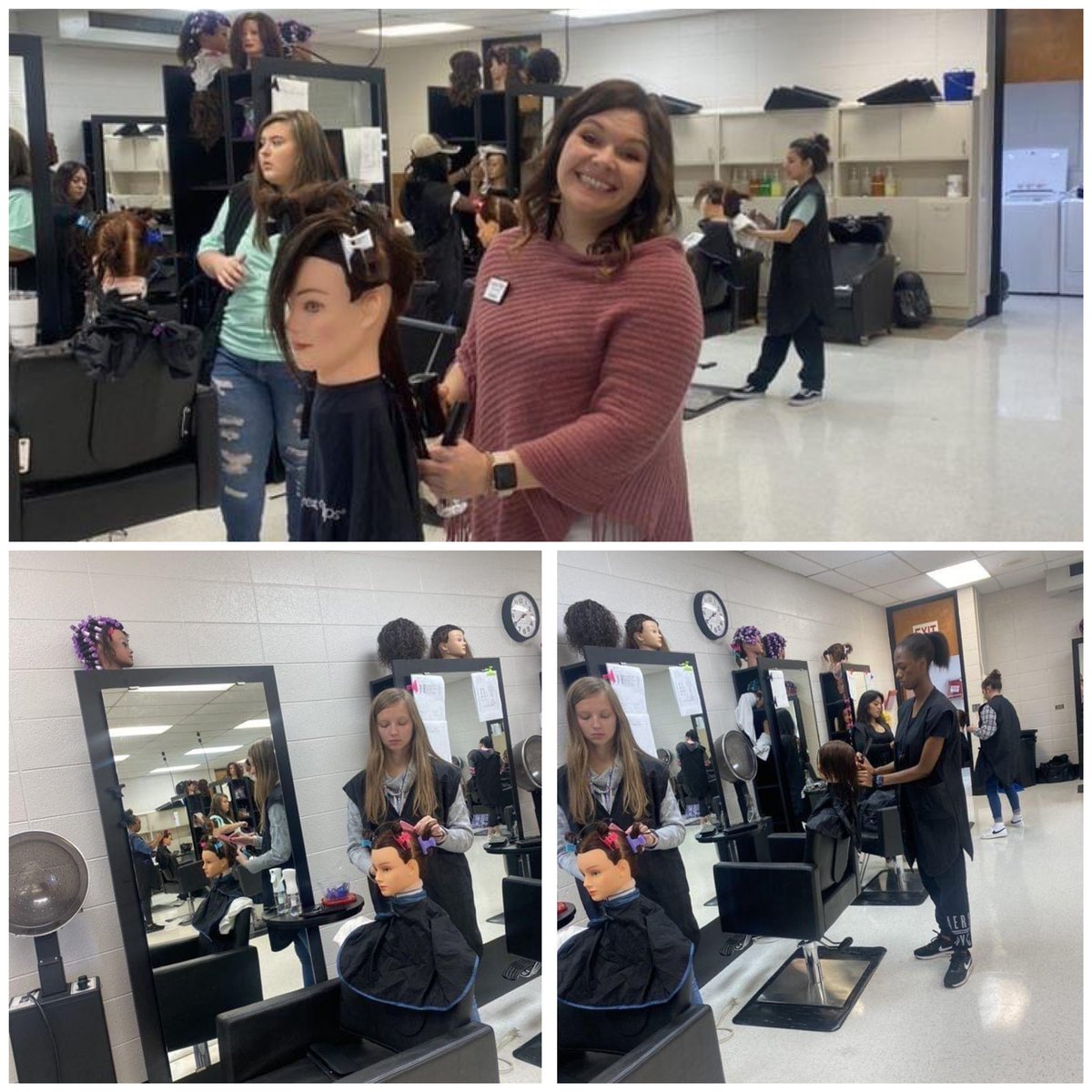 RDAndersonatc's tweet photo. Hands-on haircutting for the seniors at RD Anderson Career Center has started. Thank you Great Clips for your partnership and support!
#GreatClips #GreatSchools #GreatPartnerships #cosmetology #haircuts https://t.co/lqVD1gK9GT