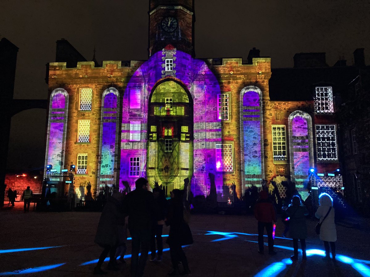BairnEssentials's tweet photo. Great to be @edinburghcastle for their beautiful #castleoflight Such clever ideas and innovations and lovely to see so many age demographics enjoying the fun. #edinburgh #christmas #lights #attractions #kids https://t.co/nYiseNea6G