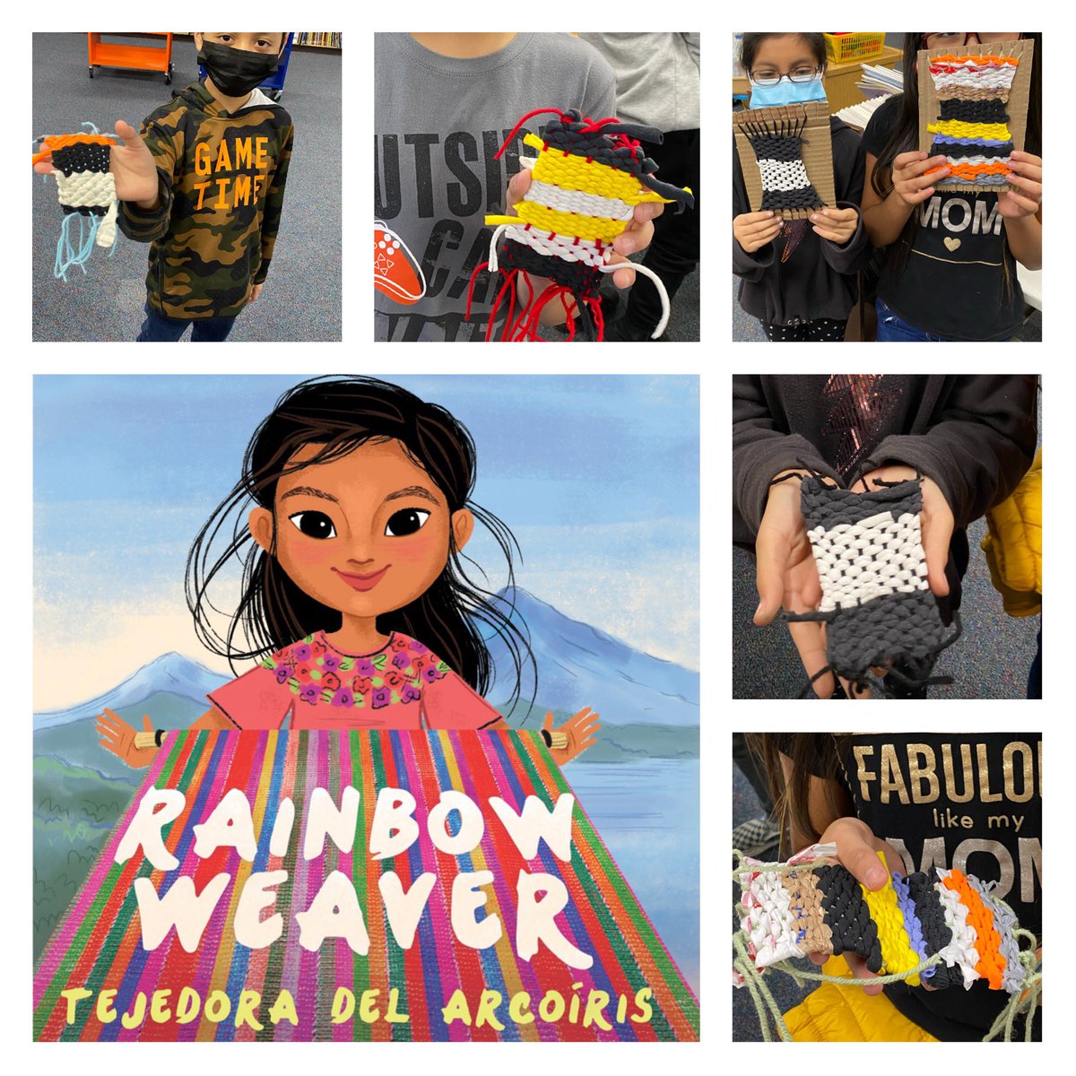 Melissa Killeya (@mkilleya) on Twitter photo We are starting to finish our weaving! We read Rainbow Weaver and learned about Guatemala and traditional backstrap weaving. Then we created our own looms and used recycled materials to weave our own masterpieces! <a href="/OrangeGroveAISD/">Orange Grove Tigers</a> We are starting to finish our weaving! We read Rainbow Weaver and learned about Guatemala and traditional backstrap weaving. Then we created our own looms and used recycled materials to weave our own masterpieces! <a href="/OrangeGroveAISD/">Orange Grove Tigers</a>