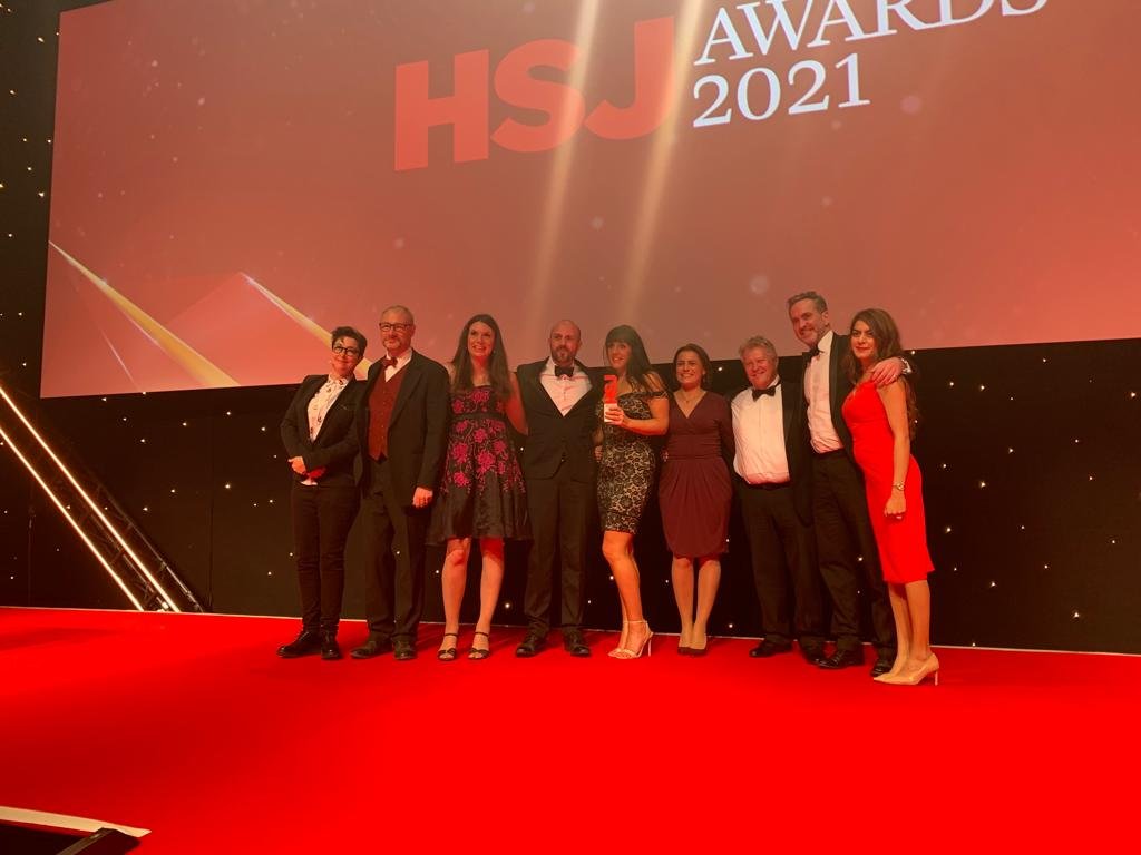 HSJ_Awards's tweet photo. Our first #HSJAward this evening is for the Acute Sector Innovation of the Year Award in partnership with @Sciensus, the judges commended the patient-focussed delivery &amp; robust, evidence-based responses when presenting. The winners are @rdehospitals - well done to all involved! https://t.co/YMuPn8oSX0