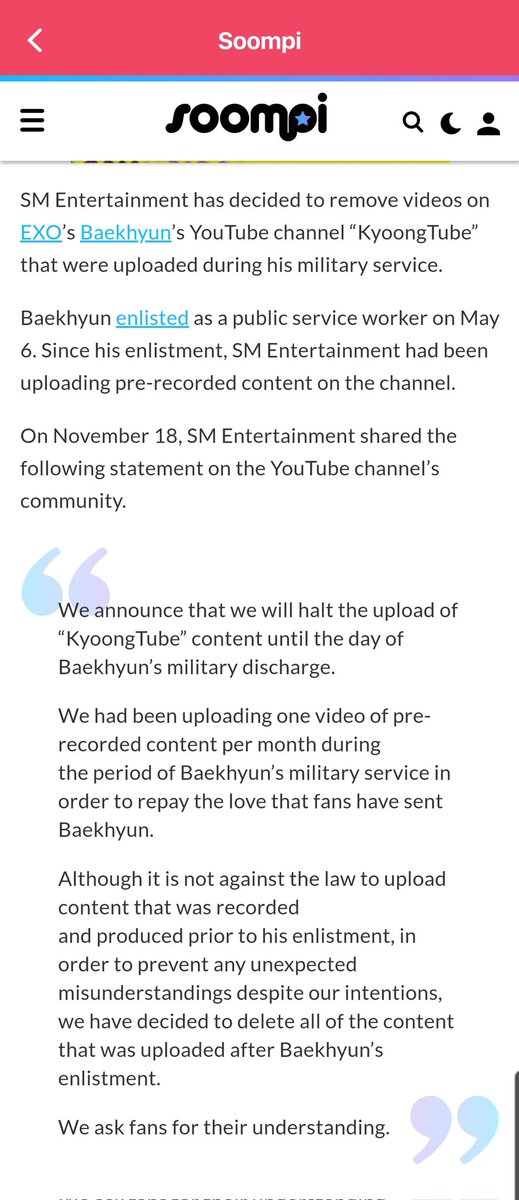 theQoos_'s tweet photo. [K-Pop NEWS] DAILY RECAP | 11/18/21

[News/soompi] SM Explains Decision To Remove Videos Uploaded To EXO’s Baekhyun’s YouTube Channel During His Military Service

#EXO #BAEKHYUN 
More On📲: https://t.co/vo6h4evFt4 https://t.co/sUqNiDz3aq