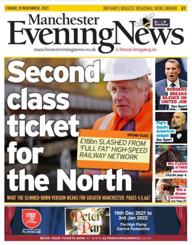 italiensk feudale Atomisk Neil Henderson on Twitter: "MANCHESTER EVENING NEWS: Second class ticket  for the North #TomorrowsPapersToday https://t.co/hAoB2Q0ilr" / Twitter