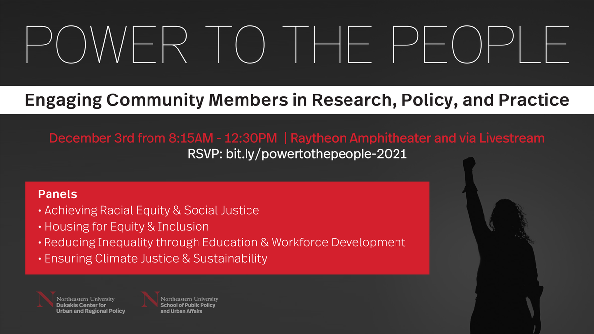 Mark your calendars: Our conference is on 12/3! Power to the People will bring together community members to discuss how we can elevate diverse community voices &amp; shape policies that are beneficial to the widest range of urban residents &amp; workers. ✊

🔗: bit.ly/powertothepeop…