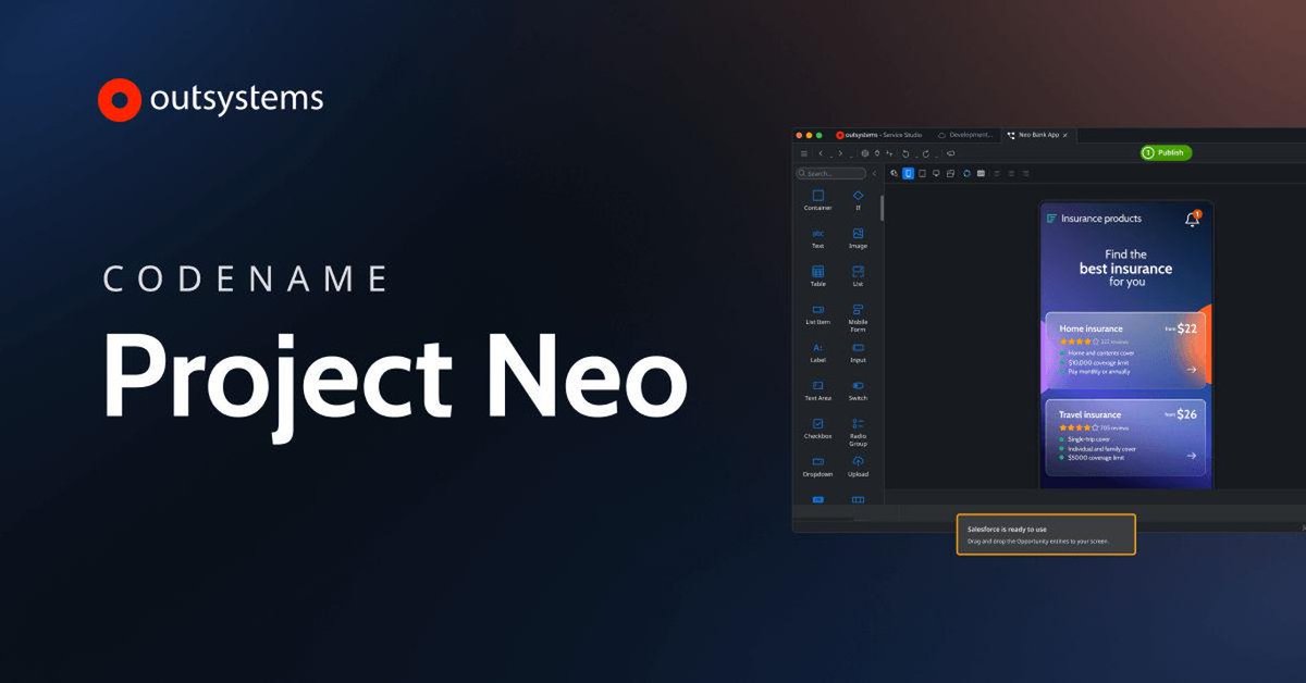 _its_matt's tweet photo. Introducing #OutSystems new #Cloud Application Platform, codenamed Project Neo! This new platform offers elite cloud-native development, modern CI/CD, dynamic scaling and much more. See it in Public Preview now ahead of its official launch in 2022. https://t.co/5rYqSiDCiz https://t.co/xjqs3dEyD9