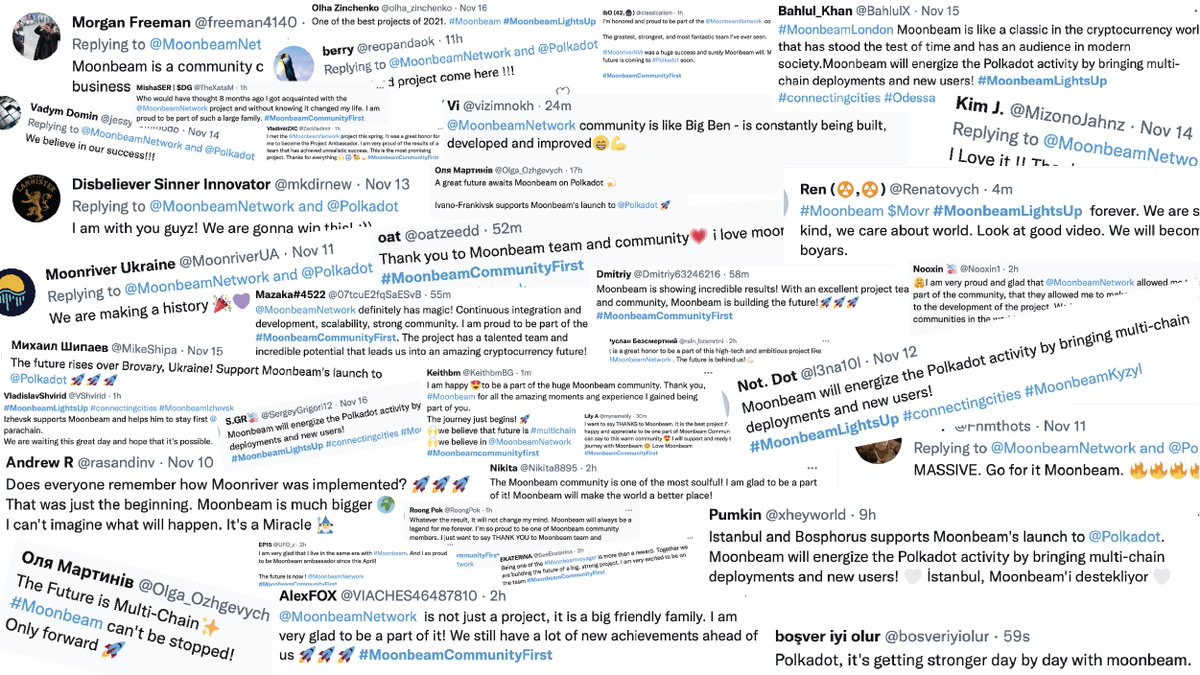 MoonbeamNetwork's tweet photo. 1/ From the bottom of our hearts, today we want to say a HUGE THANKS to our amazingly supportive community! 💜​

The Moonbeam community showed up in a BIG WAY through their voice &amp; energy these past couple of weeks with over 190k+ crowdloan contributors around the world! 🌎✨ https://t.co/xg75K438Zn